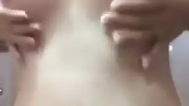 Exclusive- Cute Look Desi Girl Showing Her Boobs