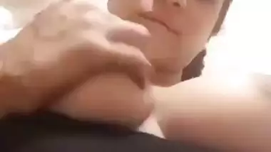 Sexy maal big boobs showing selfie video for lover