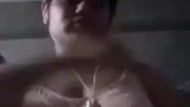 Busty girl boobs show on video call viral show