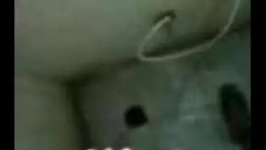 Boy alone in bathroom putting oil his cock and musterbating with the load of cum