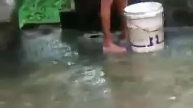 Beautiful Babe was Secretly Recorded by Her Neighbour while Having a Bath