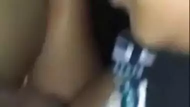 Desi wife sucking ball