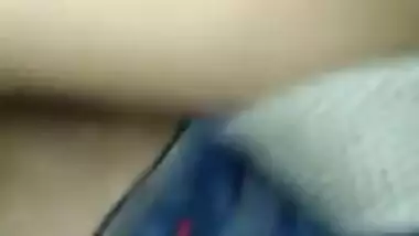 Hot girl only in chudi top with cousin guy showing pussy