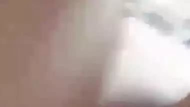 Cute smiling face girl naked on video call to lover