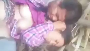 Man sucks boobs before fucking the milf in Nepali sex