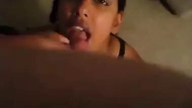 Indian cumslut sucking cock at home.