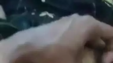 Desi girl gives a XXX blowjob while lover is touching her tits on camera