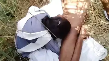 A 19-year-old college girl enjoys outdoor sex on a farm