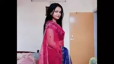 Hot and erotic mourima sexy navel show in transparent saree.