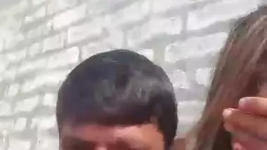 Pakistani bhabhi boob press outdoor by secret lover