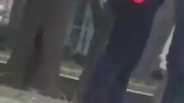 Indian Girl Giving A Public Handjob