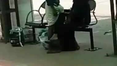 Mallu mature couple handjob in bustand