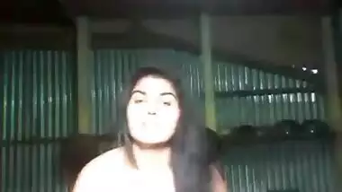 Big boobed Bangladeshi girl stripping and fingering