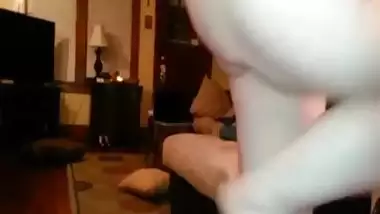 Horny Amateur Sucks Off Her Man On Home Video