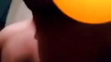 Big boobs wife feeding her husband video making