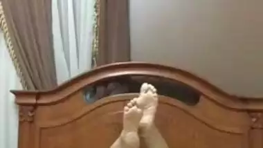 Bed is a good place for the excited Desi girl to satisfy vagina