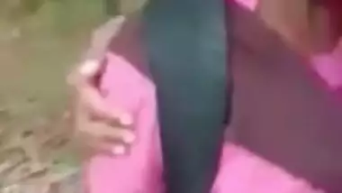 Teacher showing off his student's boobs outdoor. Desi xxx mms