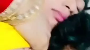 Wife naked boobs sucking by husband before sex