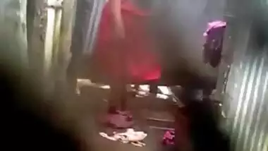 Desi boy catches neighbor almost naked after an outdoor XXX shower