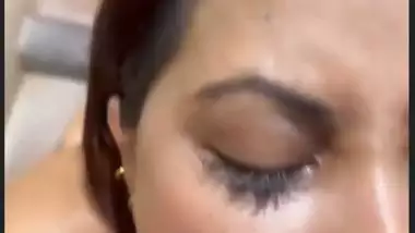 Indian pornstar Tina Nandi fucks and drinks cum