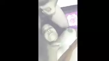 Desi Wife Boobs Pressing and Hubby Cum On Her Face